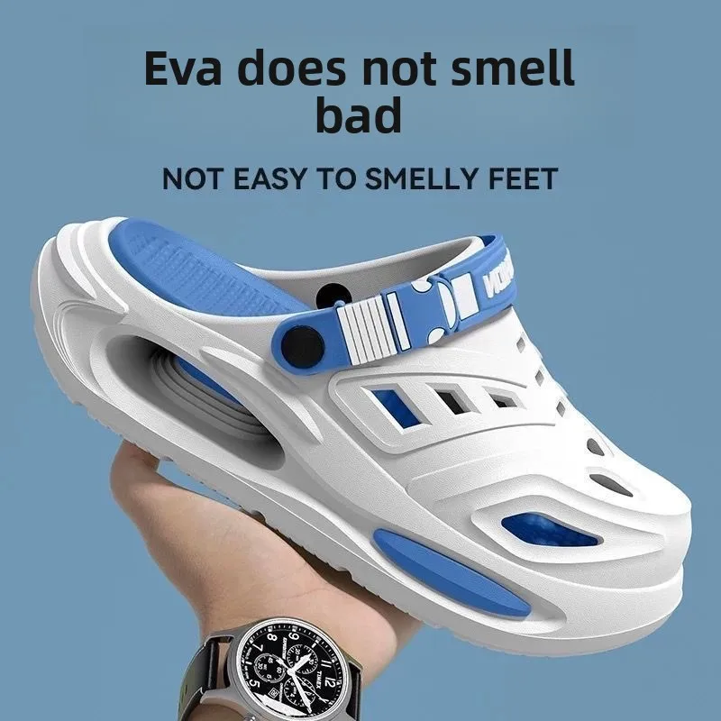 Men Platform Beach Mountaineering Clogs Anti-slip Double Shock Absorb Quick Dry Odor-free EVA Water Sandals Removable Insole image 2