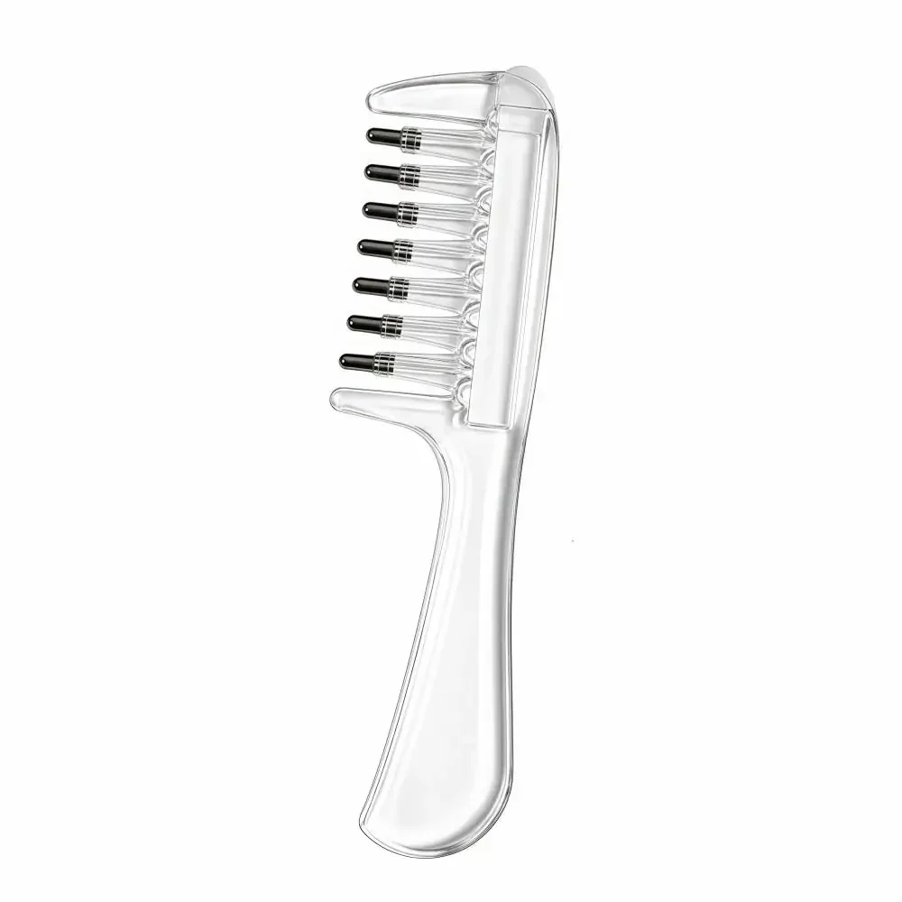 Tragbarer Haaröl-Applikatorkamm für Kopfhautmassage, transparenter, auslaufsicherer Bürstenapplikator für Haarwurzel-Serum, Haarpflege- und Färbewerkzeug – Detail 6