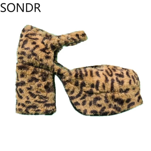 Leopard platform shoes deals
