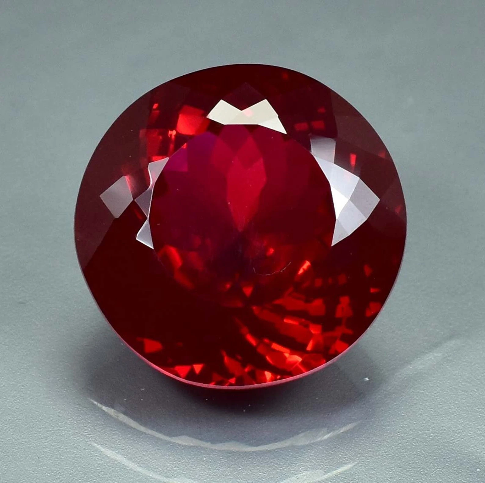 Lab Grown Ruby Pigeon Blood Red Loose Gemstones Perfect for Custom Bridal Jewelry Top Quality Round Shape Stones