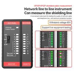 Cable Lan Tester Network Cable Tester RJ45 RJ11 RJ12 RJ14 UTP LAN Cable Tester Telephone & Network Line Finder Networking Tool