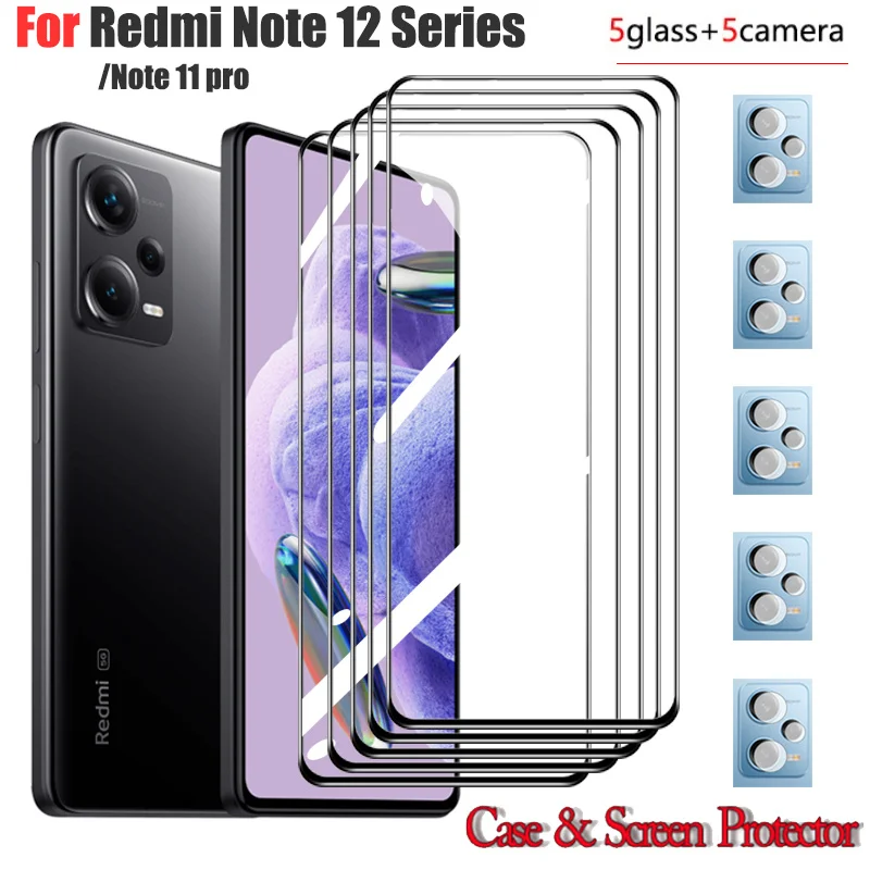 

9H Glass for Xiaomi redmi note 12 pro cristal protector redmi note 12 pro 5g protection cover redmi note 11 pro shockproof case redmi note 12 pro plus 5g screen protector