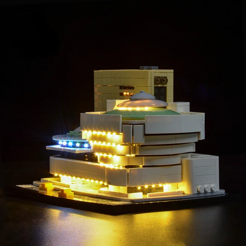 No Bricks LED Light Kit for Solomon R. Guggenheim Museum Architecture 21035