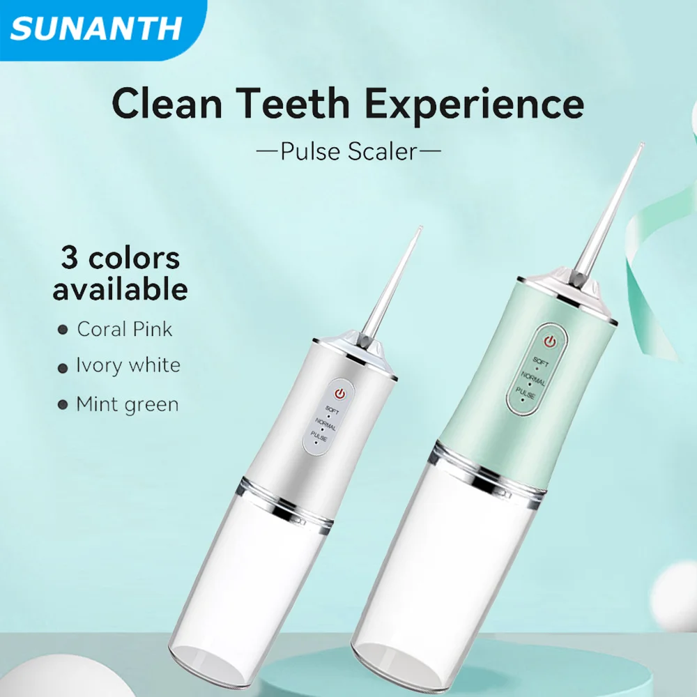 Smart Electric Oral Irrigator Water Flosser 4 Jets 3 Modes USB Rechargeable Portable Dental Teeth Cleaner Jet Irrigator