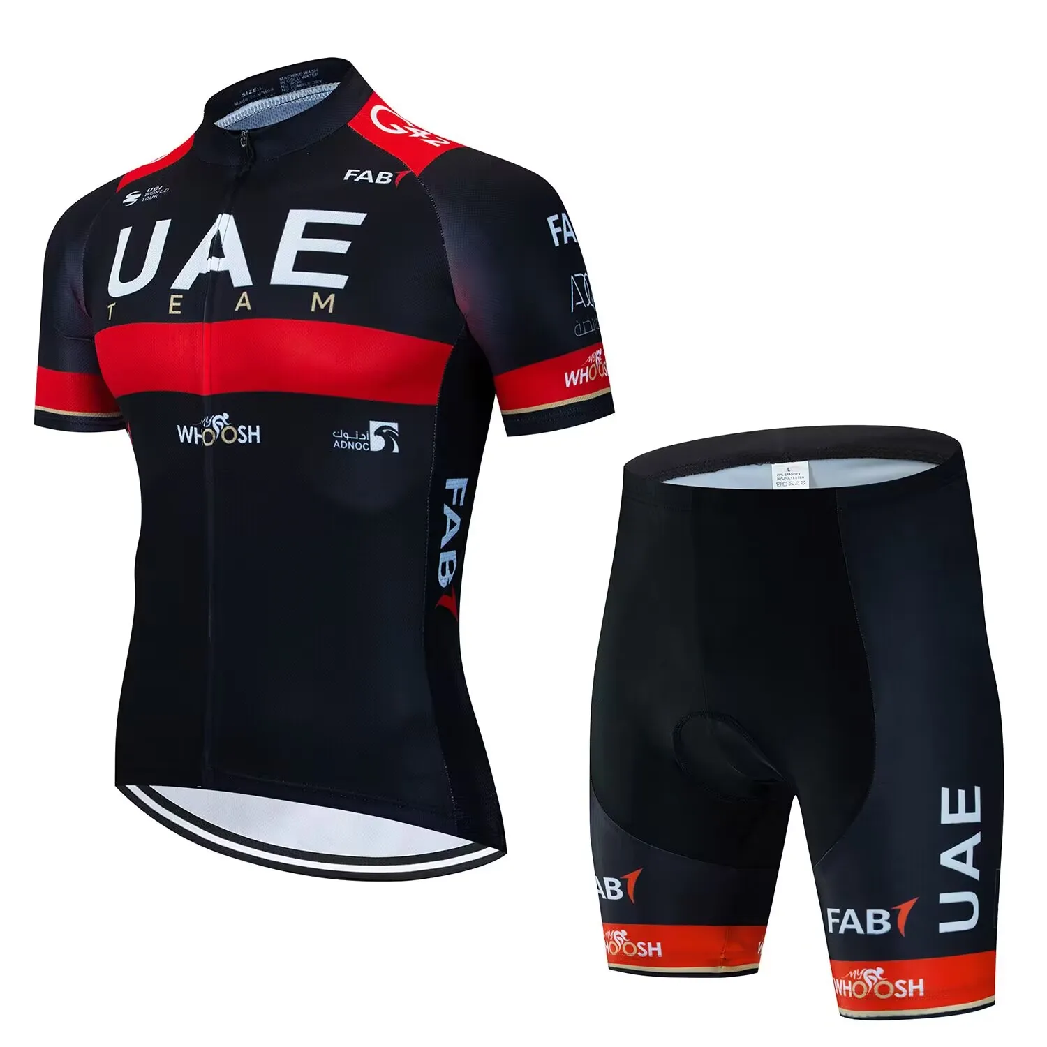 UAE 여름 통기성 사이클링 저지 세트, MTB 의류, 자전거 턱받이 바지, 자전거 레이스 운동복, 2024 신제품