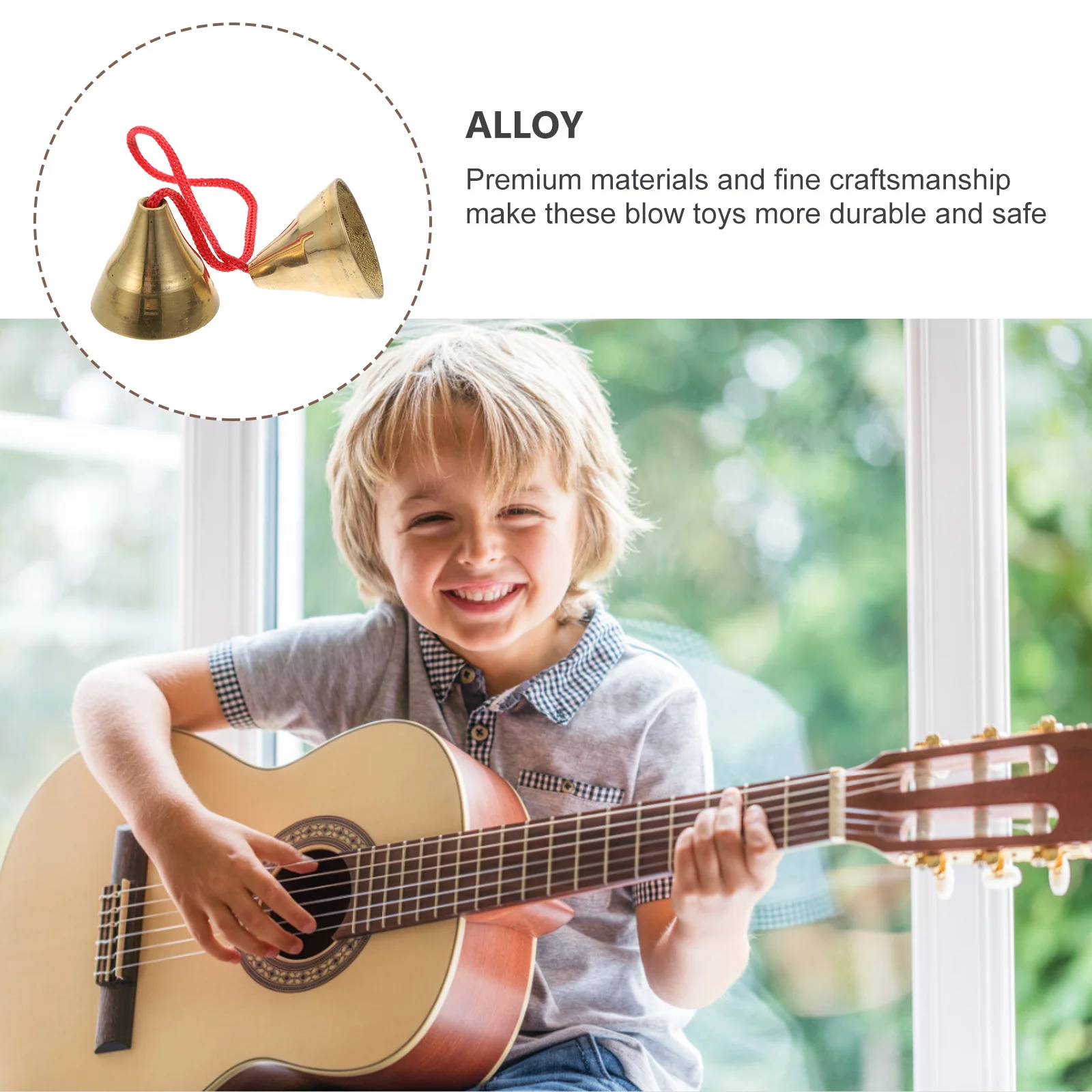 

1Pcs Musical Instrument Bell Premium Alloy Kids Music Educational Plaything Bell Beginner Instrument Rhythm Confidence