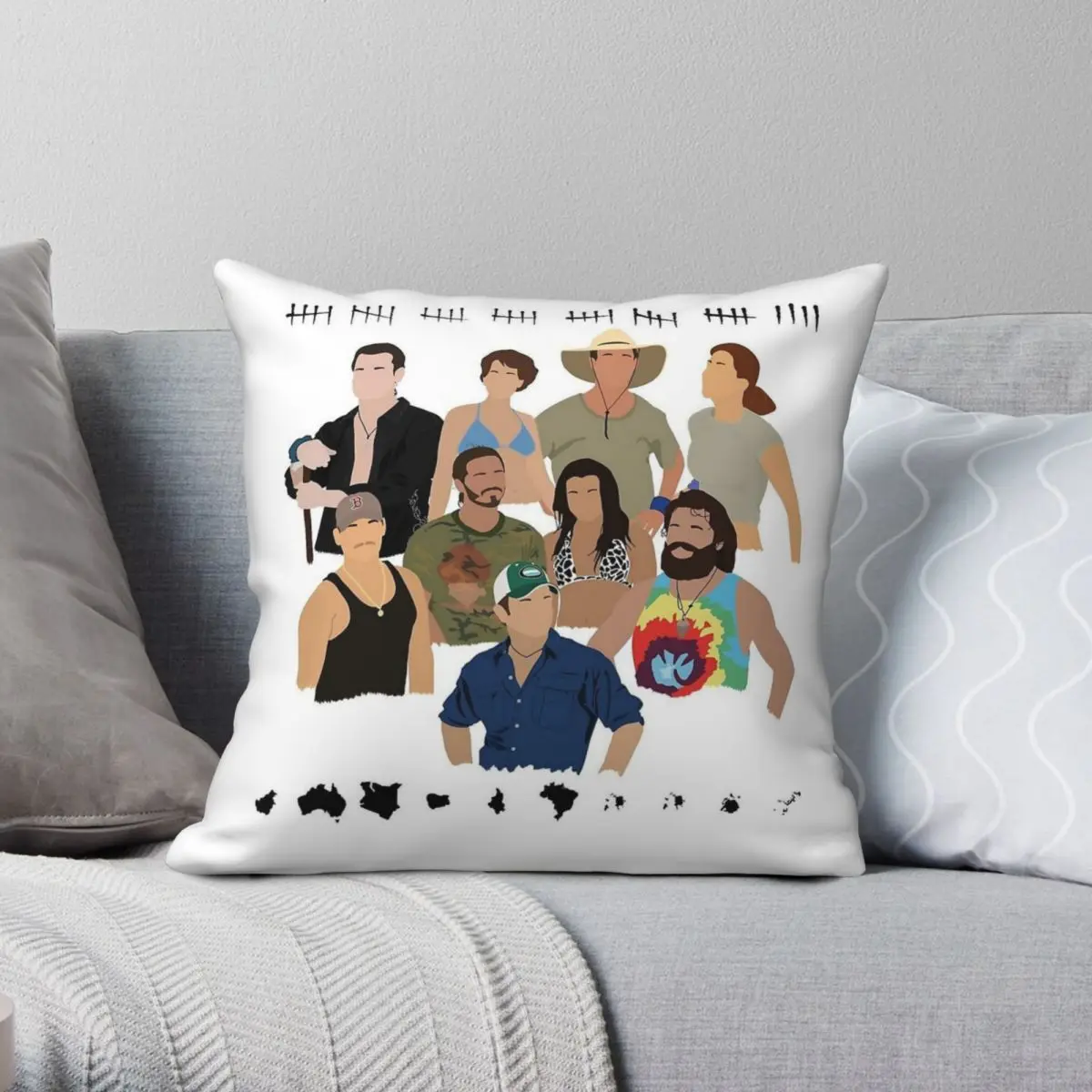 Survivor All Stars Square Pillowcase Polyester Linen Velvet Printed Zip Decor Throw Pillow Case Sofa Cushion Cover