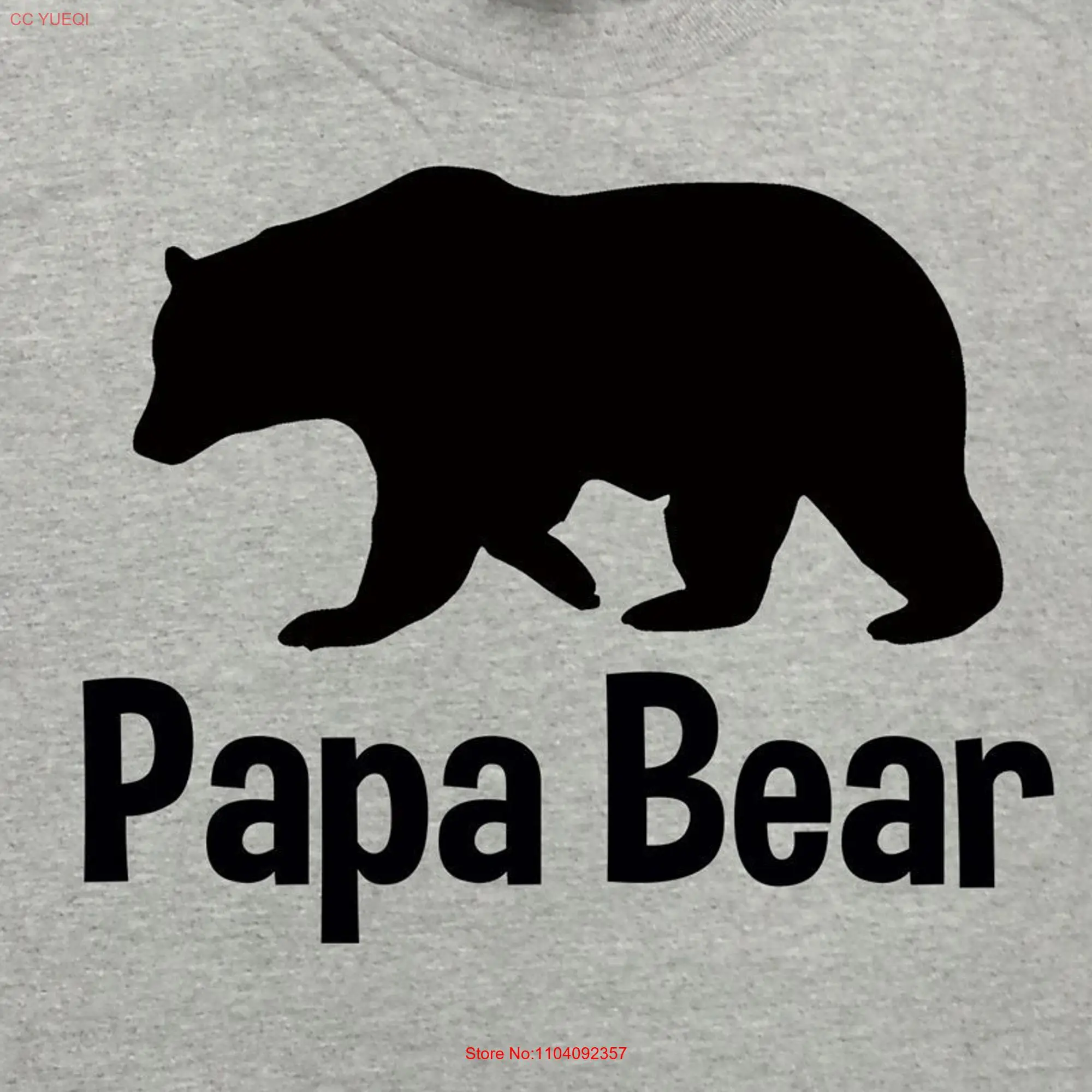 Papa Bear T Shirt Fathers Day Best Ever Dad Daddy For Clothes Ideas Mens SA187 long or short sleeves