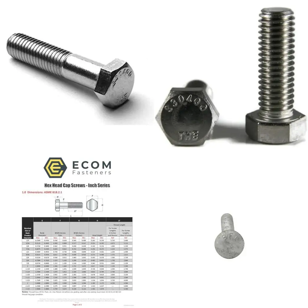 

Винты с шестигранной головкой из нержавеющей стали, 5/8-11 x 8 дюймов, грубая резьба, частичная резьба, количество класса 18-8 10