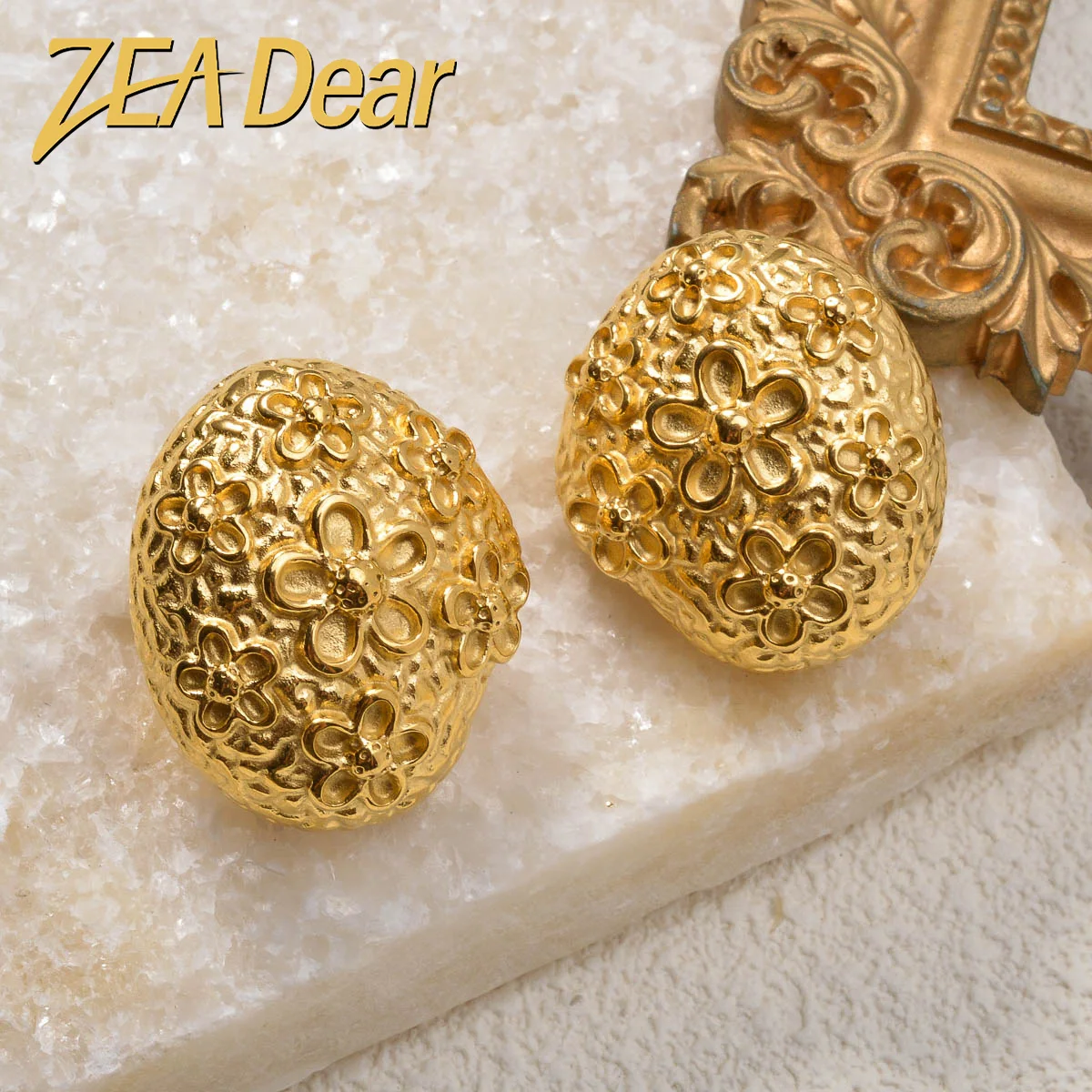 Zeadear Flower Earr… - image