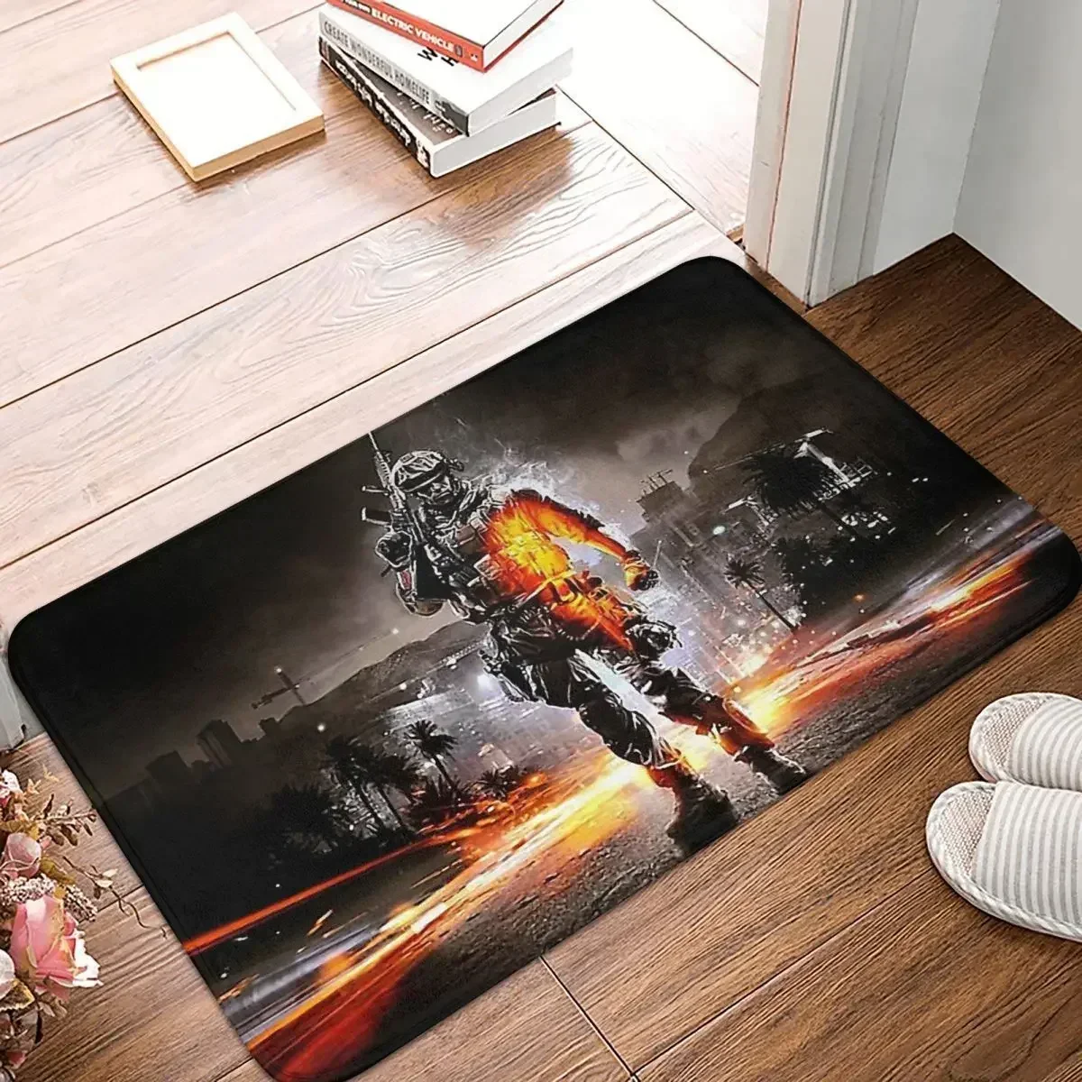 

Charge ForwardBathroom Mat Battlefield First-person Shooter Games Doormat Kitchen Carpet Outdoor Rug Home Decor