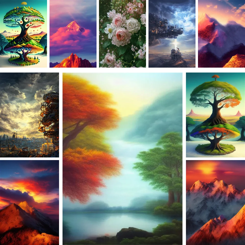 Caixia-マウンテンピークペイント,クロスステッチ,クラフトキット,大人の壁用品,パーソナライズされたギフトのアイデア,2023