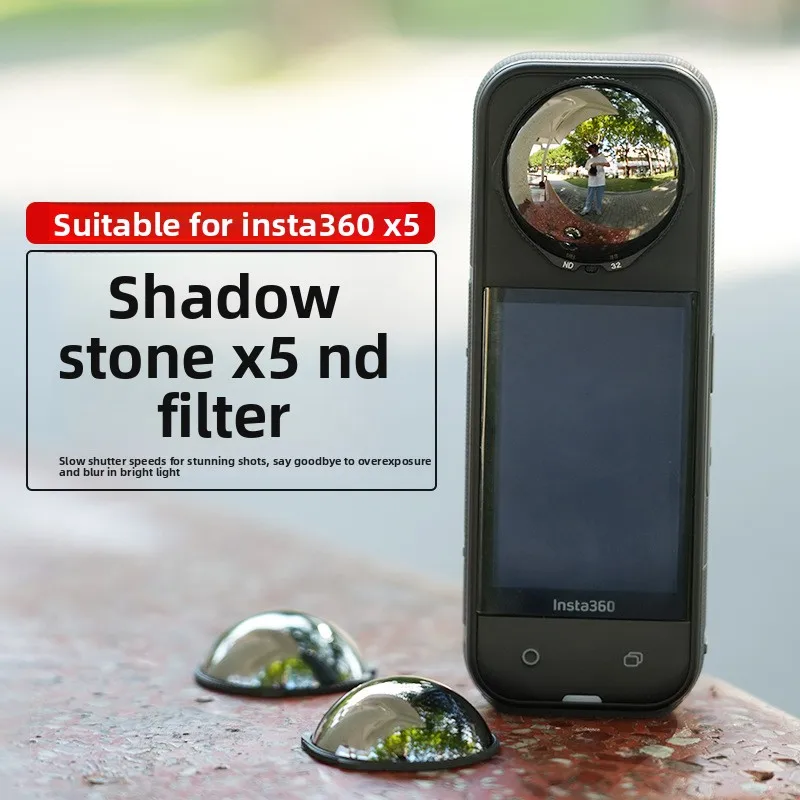Suitable for Shadowstone Insta360 X5 panoramic action camera optical glass ND filter 16/32/64 dimmer