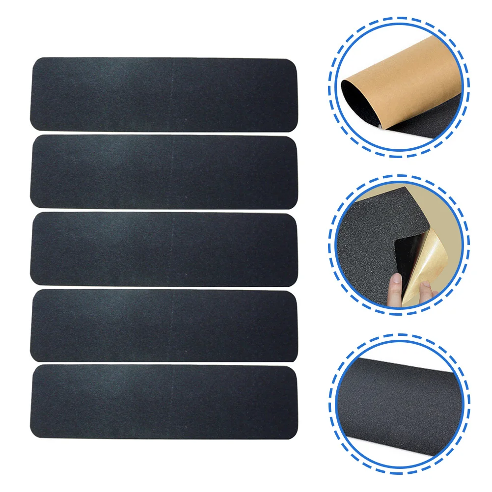 5 قطعة شريط قبضة عالي الجودة لألواح التزلج الثقيلة المضادة للانزلاق الصنفرة أوراق بديلة مثالية للتدريب على Longboard