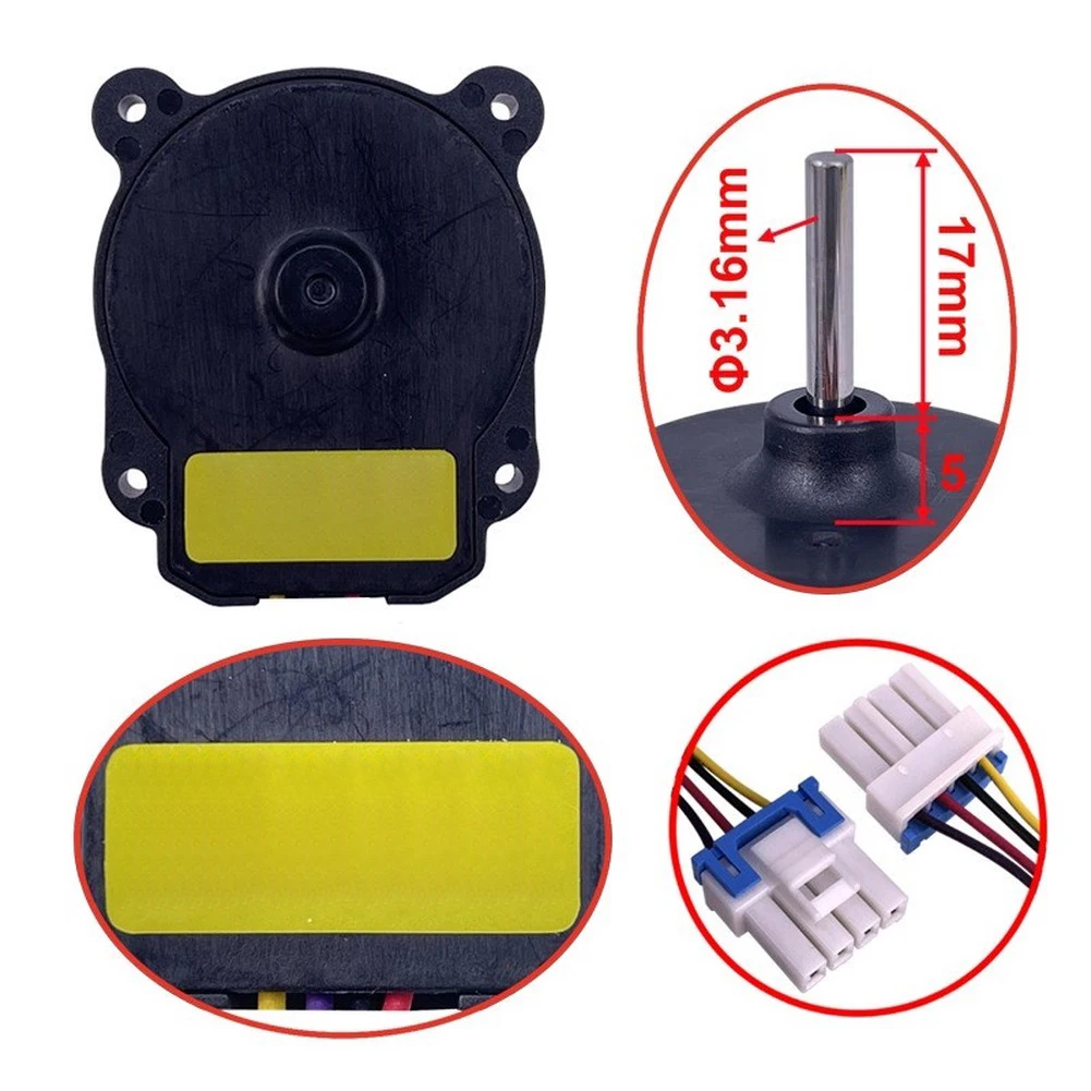 DC12V Refrigerator Evaporator Fan Motor Supporting Uniform Airflow in Food Storage Compartments PVC Encased Design