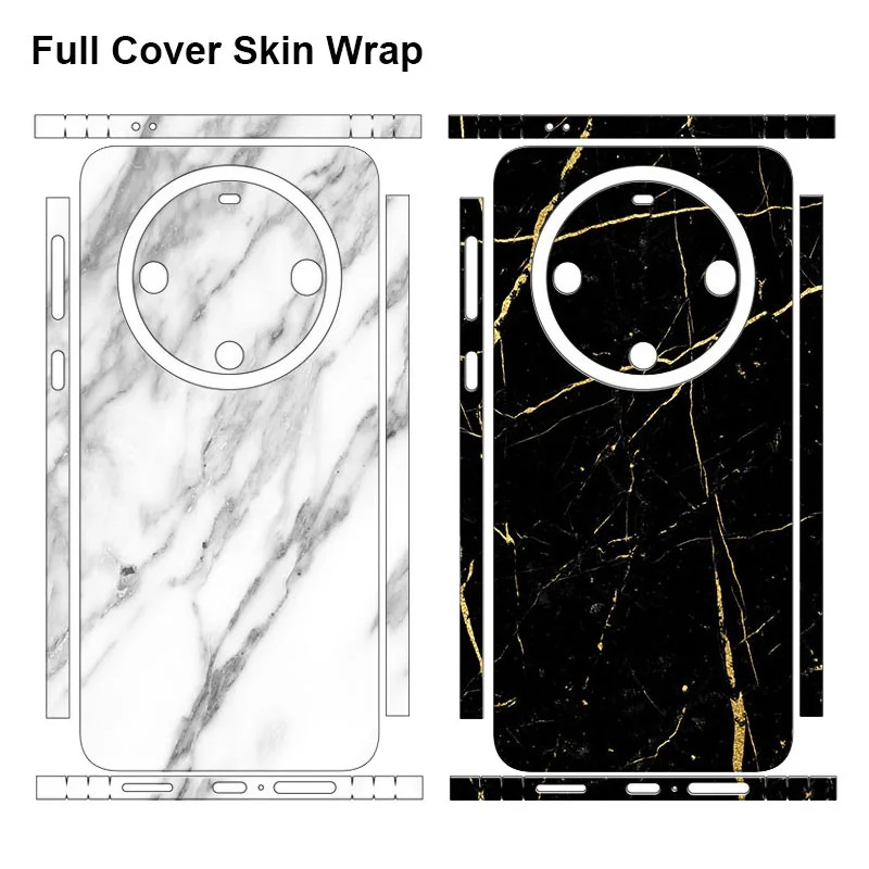 

Marble Decal Skin For HUAWEI Mate 60 Pro Back Screen Protector Film Cover Camouflage 3M Wrap Change Color Sticker