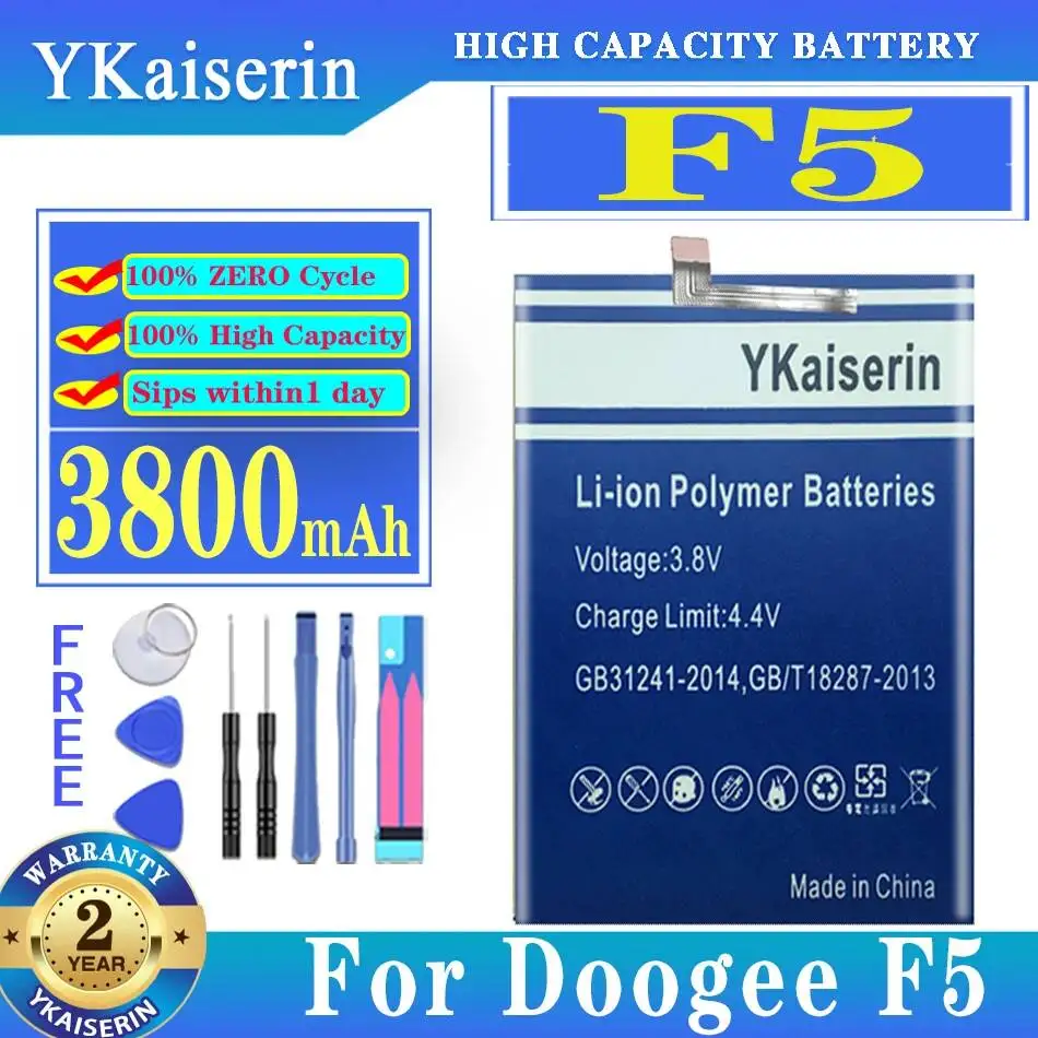 Аккумулятор для мобильного телефона Doogee F5, 3800 мАч, высокой емкости, длительного действия