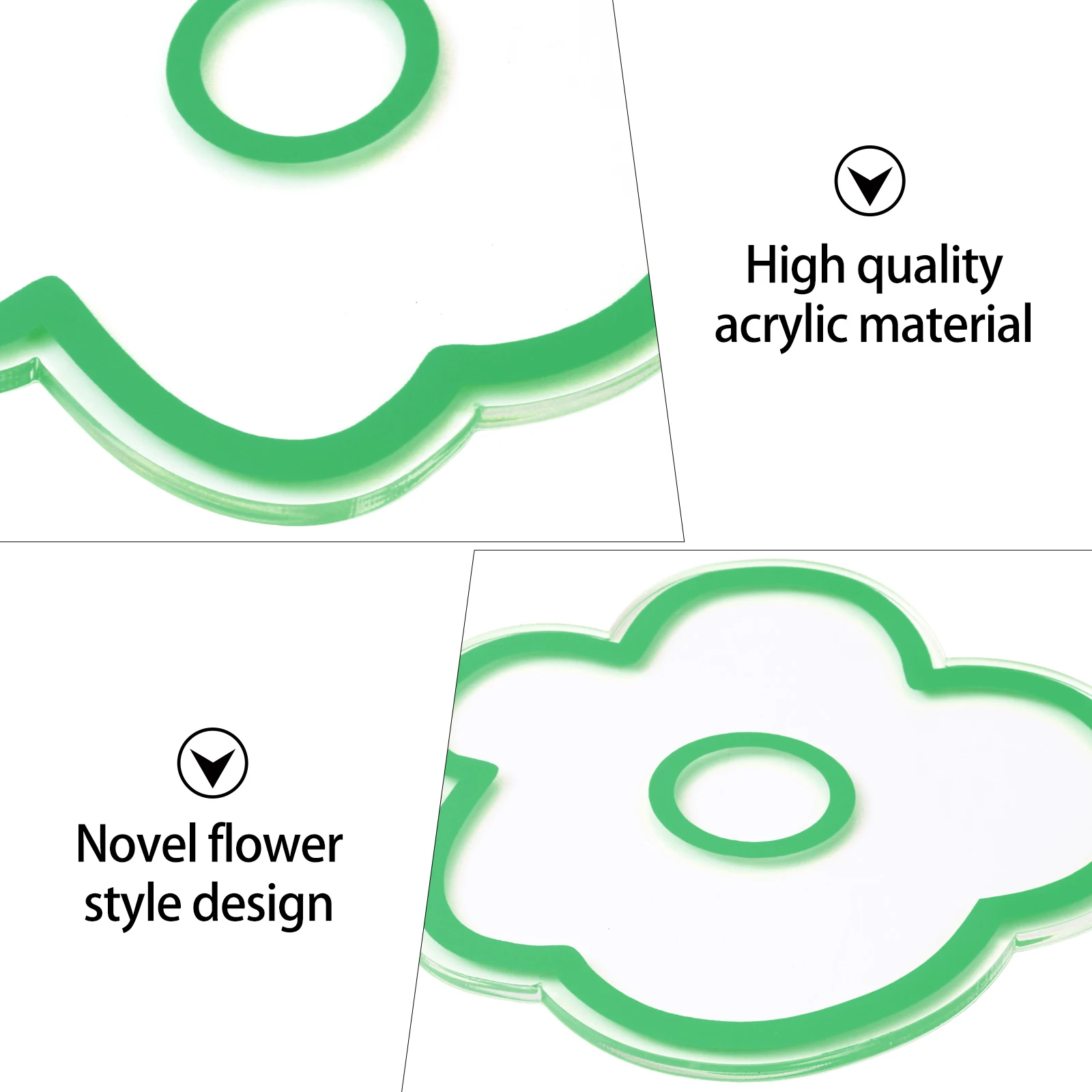 

Acrylic Coaster Flower Style Design Patterned Placemat Floral Placemats Mini Stain Resistant Shaped