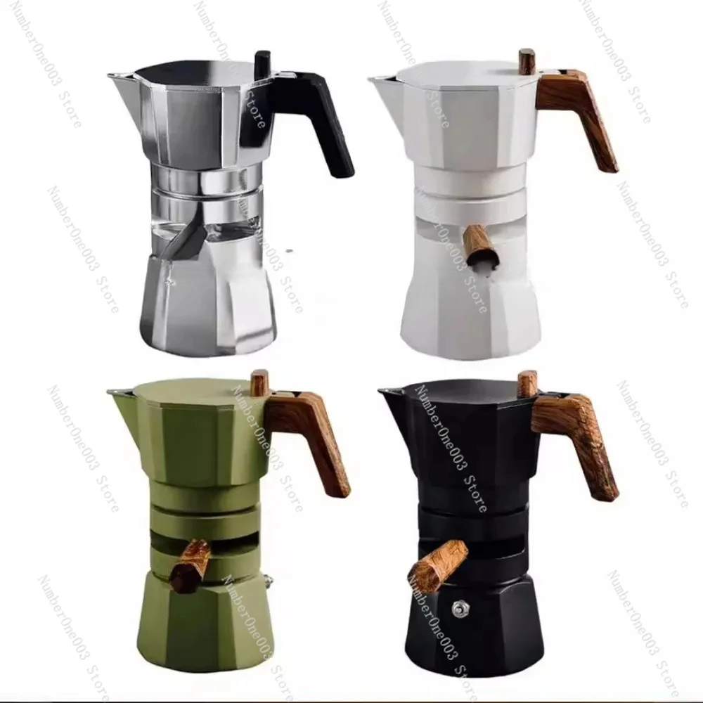 Aluminum Constant Temperature Double Valve Moka Pot Oil Coffee Pot Espresso Coffee Maker Household