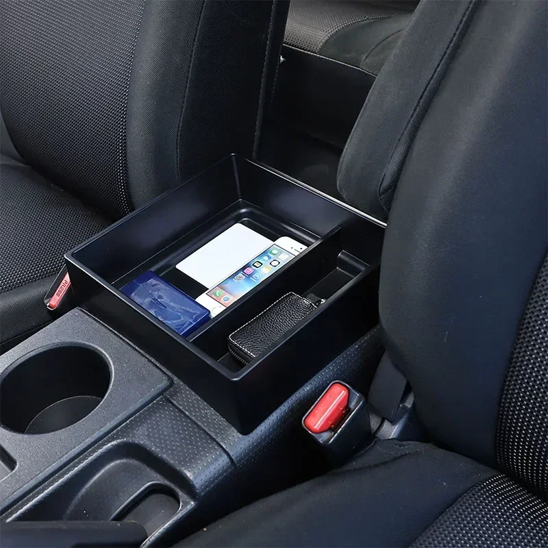 ABS Black 1Pcs For Toyota FJ Cruiser 2007-2021 Car Center Console Armrest Box Plus Height Storage Box Car Interior Accessories