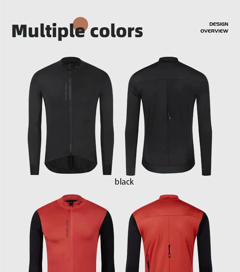YKYWBIKE Herren Winter-Radtrikot Warme Rennrad-Jacke Dünnes Weiches Fleece Atmungsaktive MTB-Fahrradbekleidung – Detail 2