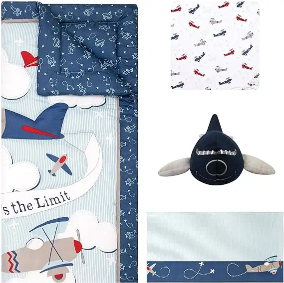 Adventure Awaits 4-Piece Baby Nursery Crib Bedding Set