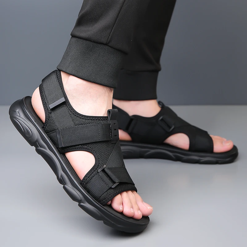 YRZL-Sandales de plage coordonnantes pour hommes, chaussures plates décontractées, douces et confortables, gladiateur d\'été, de haute qualité