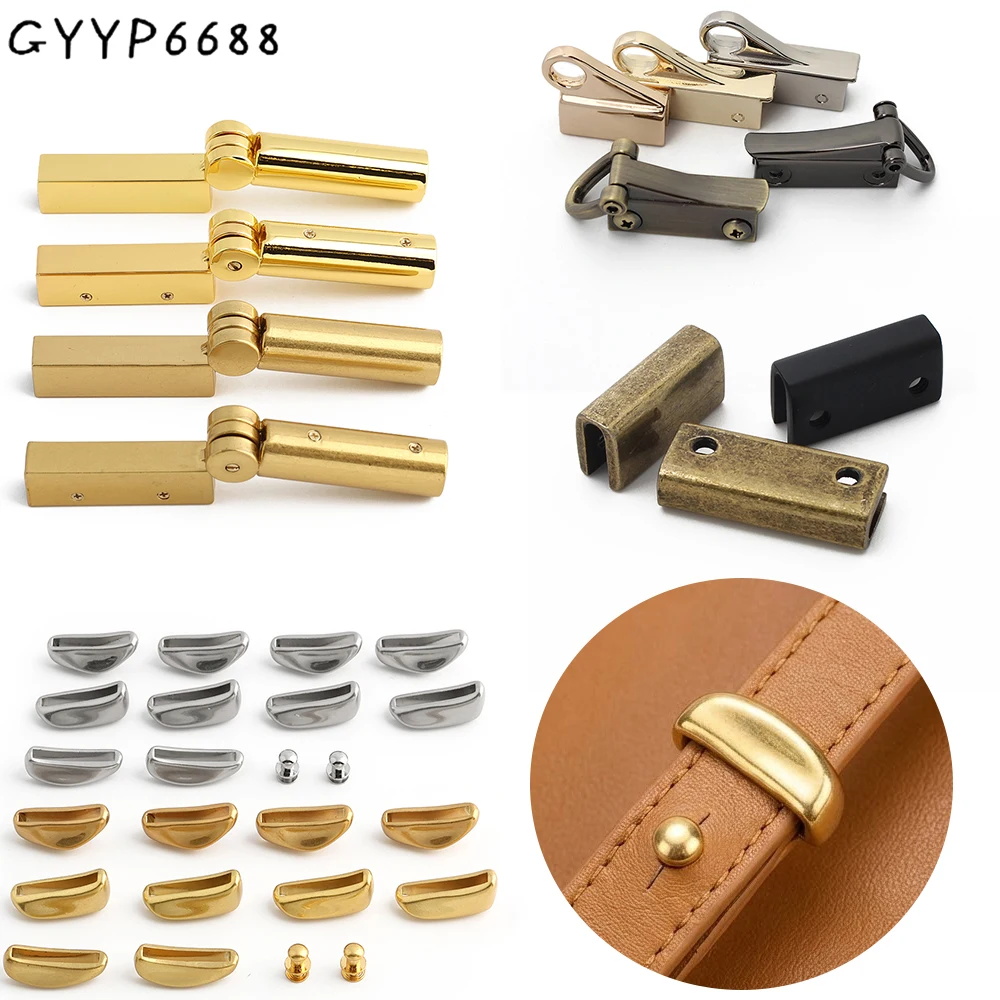 2/5/10PCS Metal Bag Side Anchor Gusset Hanger Clamps For Leather Purse Strap Handbag Side Edge Anchor Connector Clip Accessories