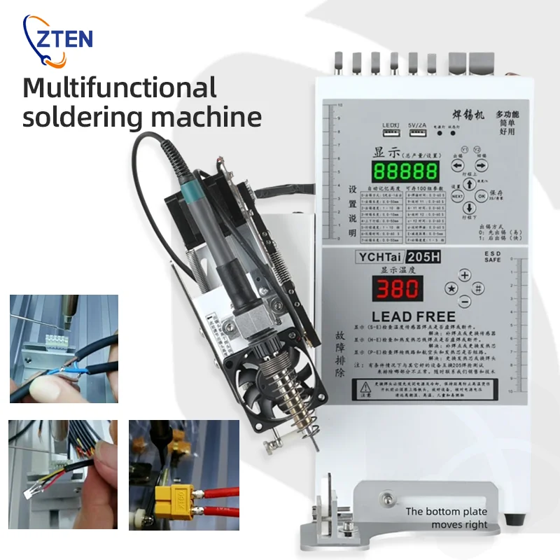 ZTEN 200W Semi-Automatic Soldering Machine Multi-Functional Foot Operated Integrated Soldering Machine for Electronics