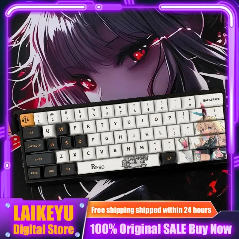 

Rinko theme anime keycap mechanical keyboard 109 keys Cherry PBT custom keycap cross axis PC gaming keyboard gift collection