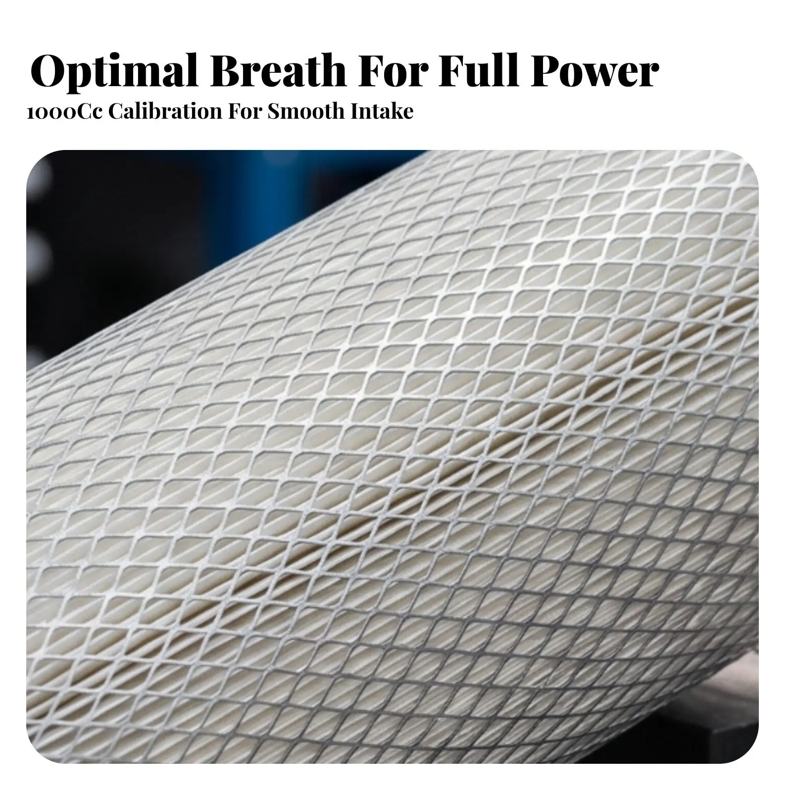 Cylindrical Engine Air Cleaner Air Strainer Aluminum Alloy Material Diamond Mesh Wrap Black Rimmed Filter for UTV Vehicle