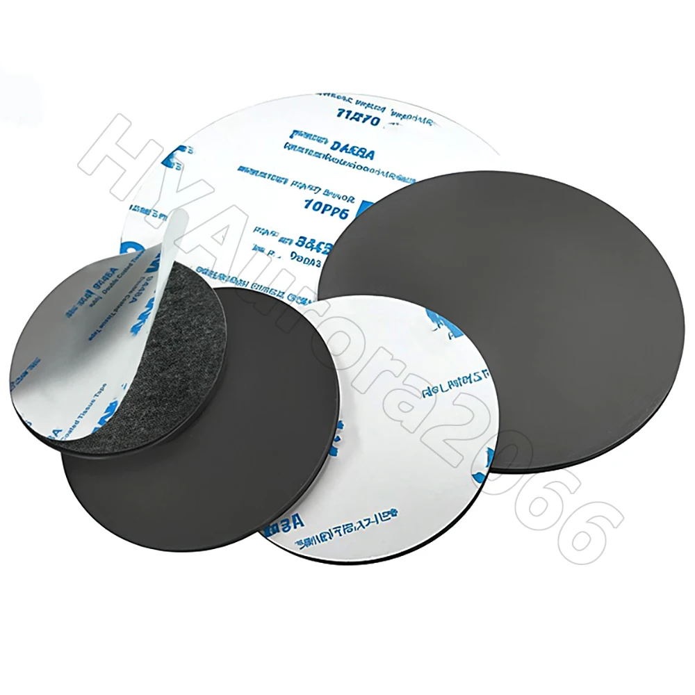 Dia 4.5 - 16mm Round Self Adhesive Backing Silicone Rubber Furniture Pads Anti-Slip Shock-Absorbing Cushion Cabinet Feet Spacer