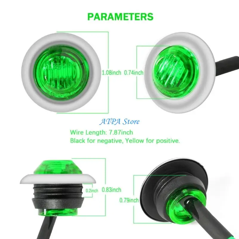 

U13C Led Trailer Light Front Rear Side Marker Light Clearance Waterproof Sealed Automobile Marker Light