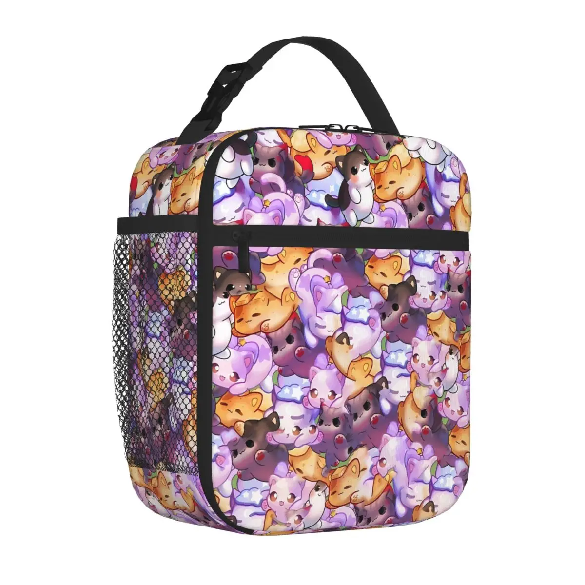 Bestselling Aphmau Meow Plushies Anime Cats Patchwork Insulated Tote Business Trip Kids Lunch Bag