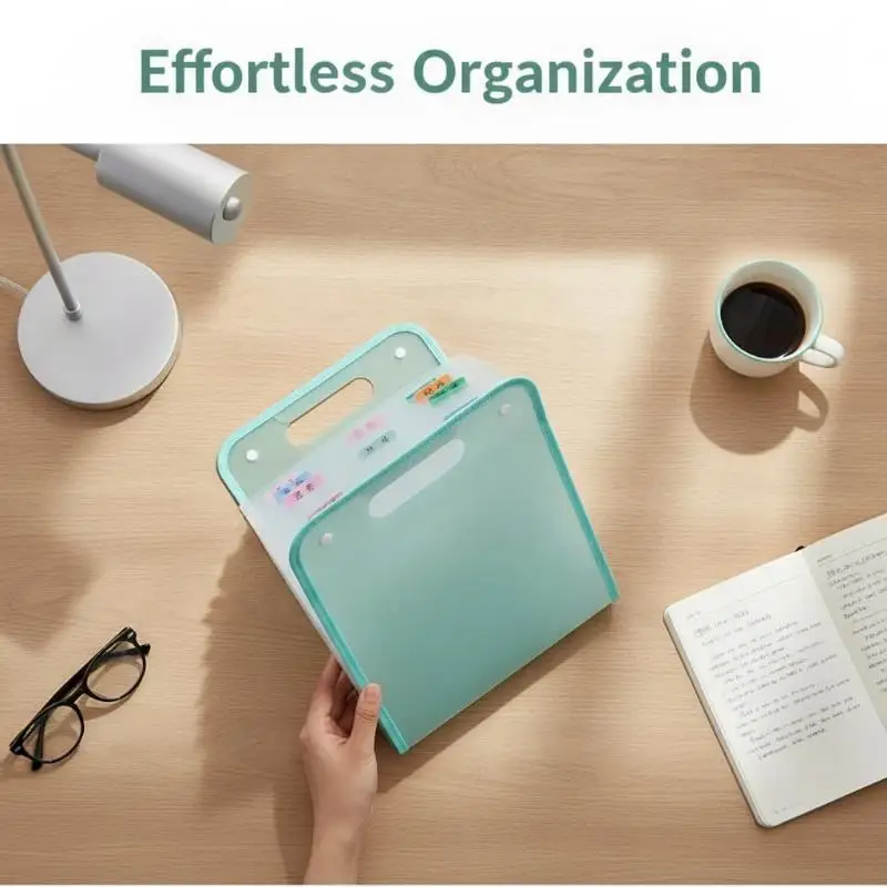 @*13-Layer A4 File Organizer Dustproof Desktop Document Storage Holder for Home Office School Daily Use