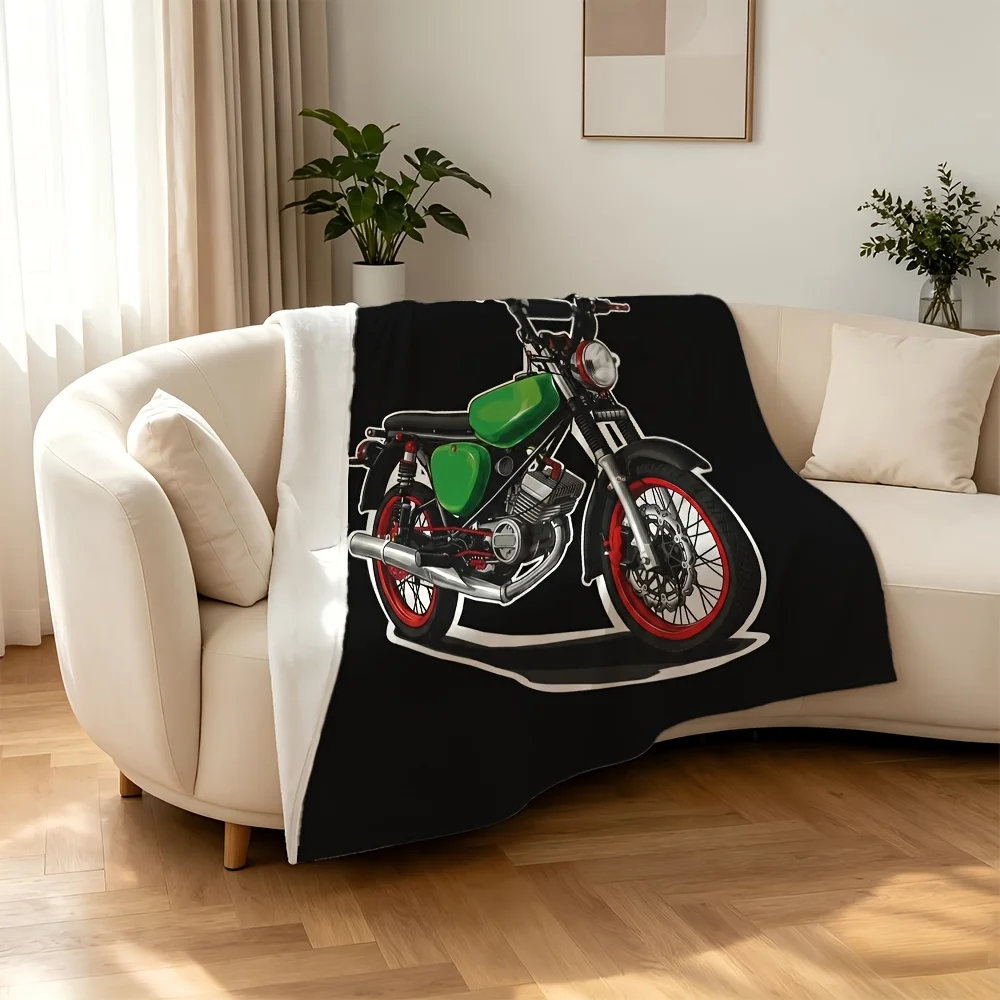 Biker Motorcycle Tapestry Blanket Throw Wall Art Fastside Chopper Bike Decor for Men Man Cave Gift 150x200cm Home Accent
