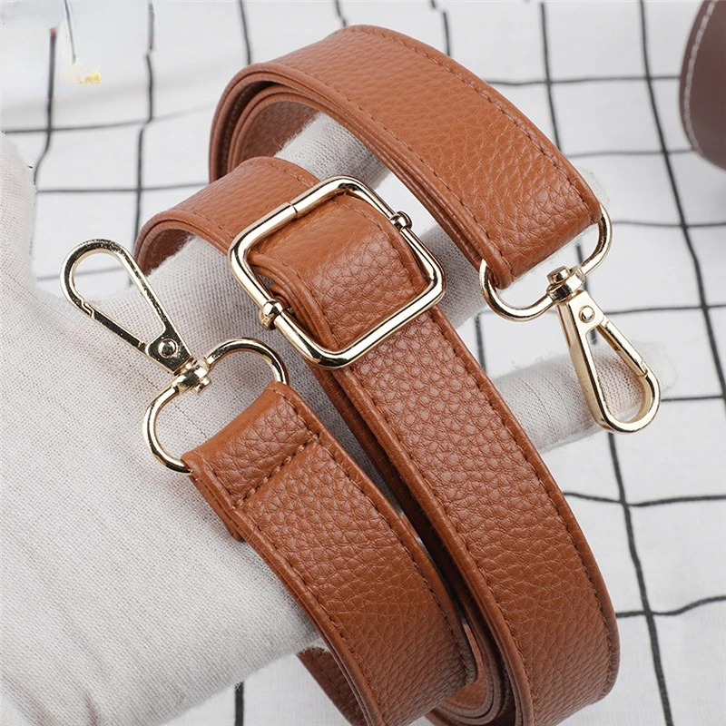 130CM Long 2.5CM Wide Adjustable Women Men Lady PU Leather Bag Strap Belt Replacement Shoulder CrossBody Bag Band Accessories