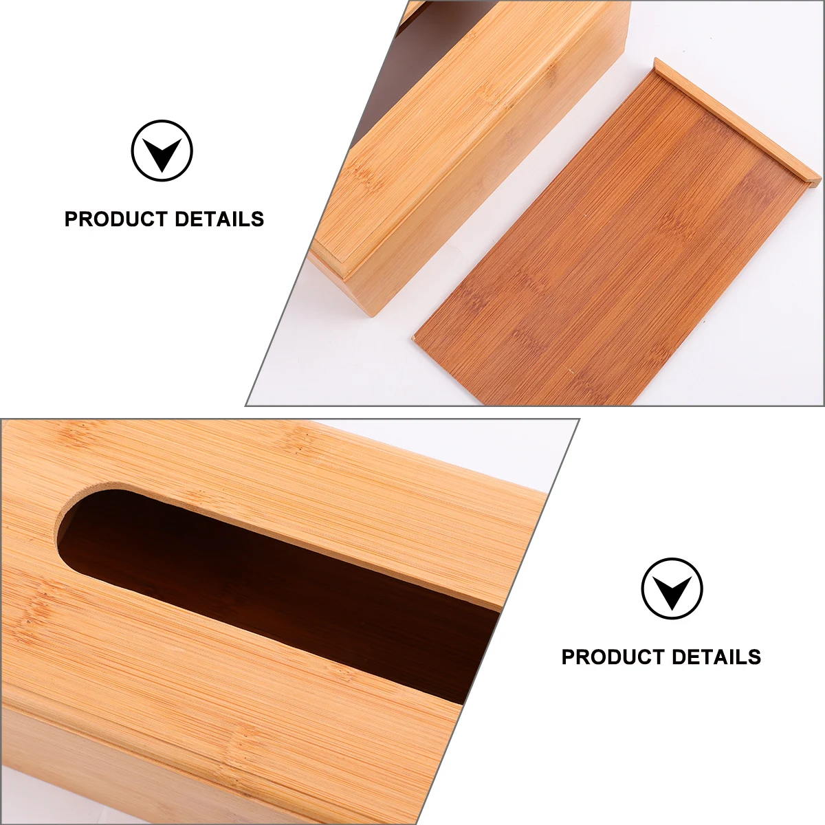 

1Pcs Wooden Tissue Box Bamboo Napkin Holder Home Decor Lightweight Drawer Lid Design Unique Gift for Housewarming Wedding
