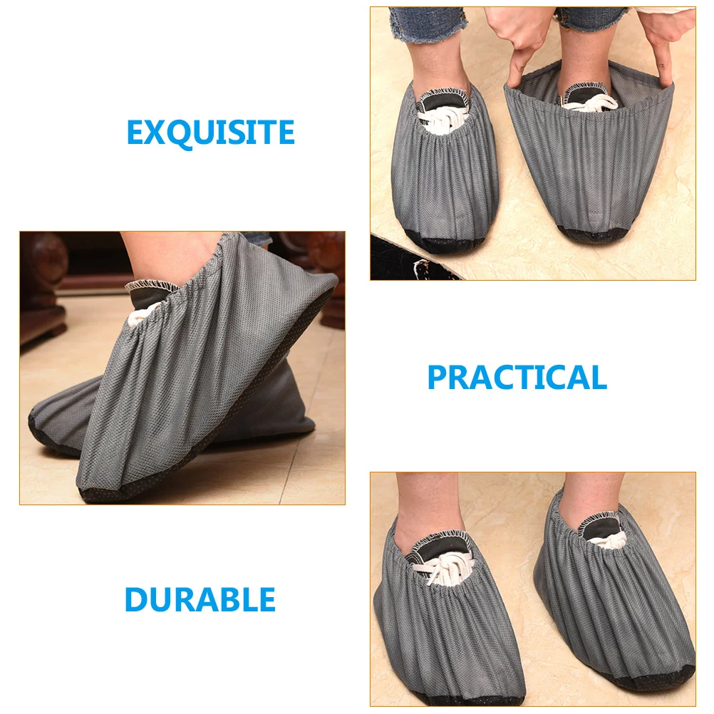 

3 Pairs Shoe Cover Covers Disposable for Home Mesh Cloth Family Protector Indoor Non-slip Shoes