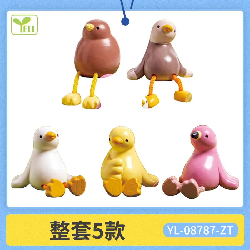 

Original Gashapon Sitting Bird Long Leg Sitting Posture Action Figure Toys for Boys Girls Gift Collectible Model Ornaments