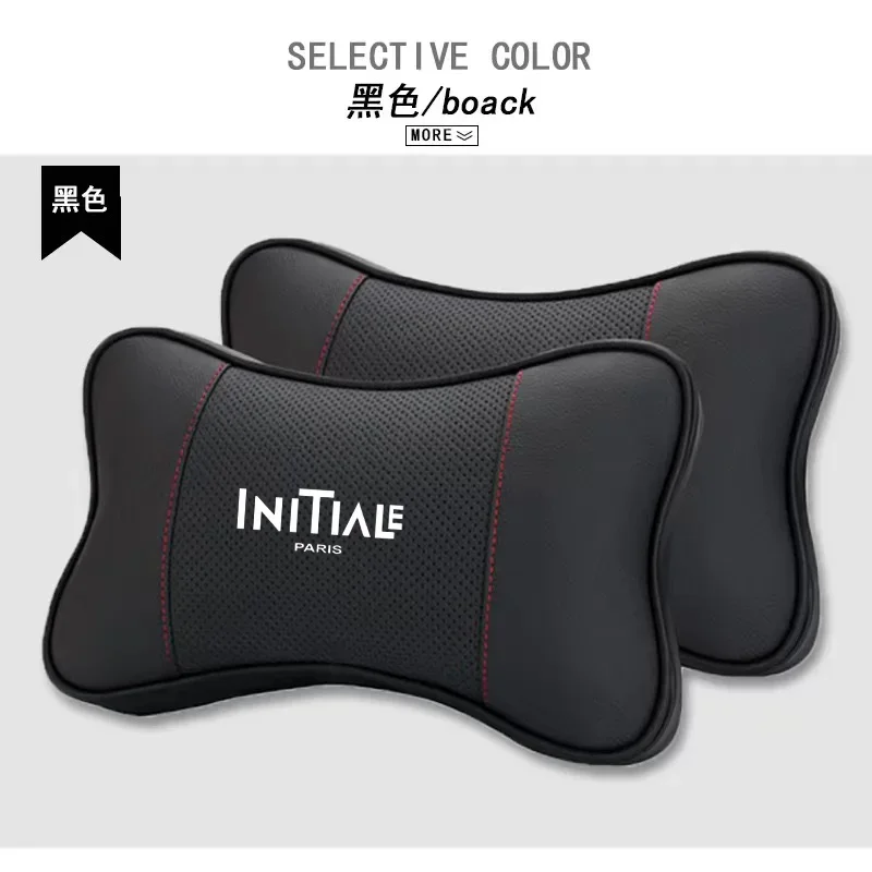 

1Pcs Car Seat Headrest Auto Logo Neck Pillow For Renault Initiale Paris car accessories interior