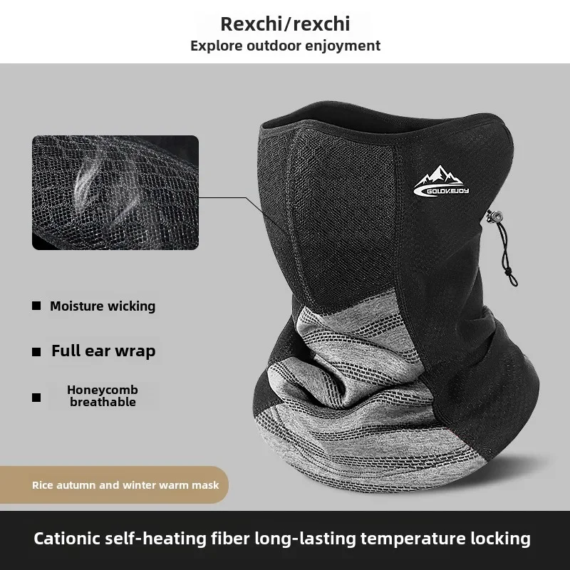 Winter Ski Mask Bandana Hiking Men Women Neck Warmer Motorcycle Cycling Tactical Full Face Warmer Camping Helmet Black Gear Hat