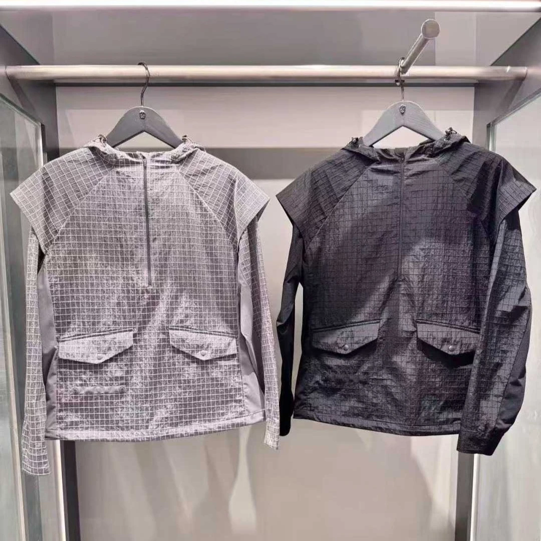 Women's Golf Hooded Polo Shirt 2026 Summer New Korean Style Plaid Faux Two-Piece Design Quick-Dry Breathable Stretch Soft Casual