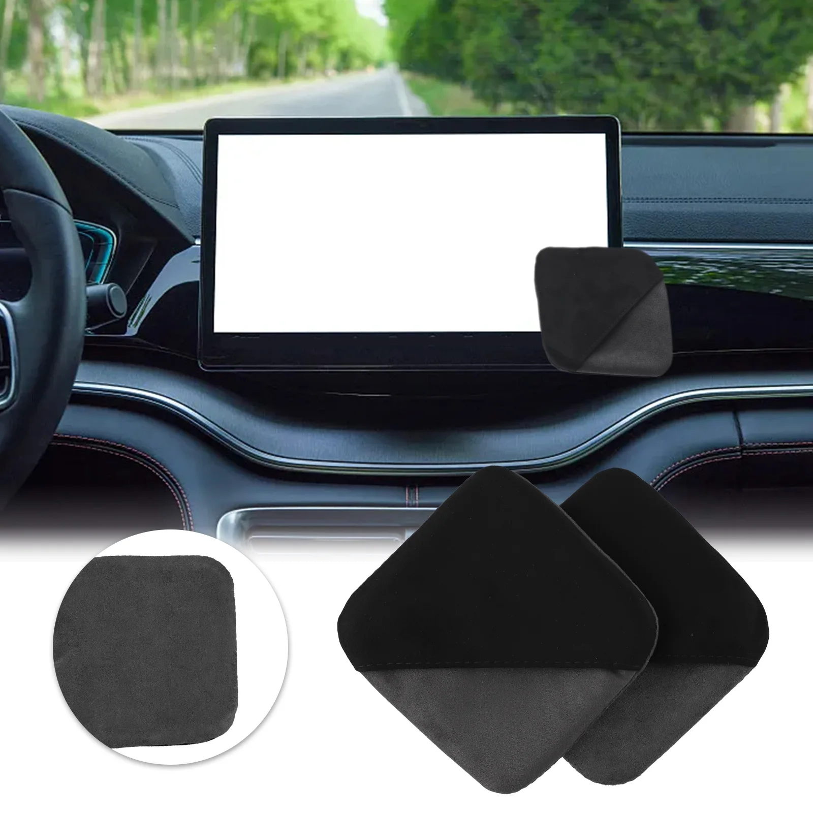 10.5*10.5cm Car Screen Cleaner Reusable Microfiber Cleaning Cloth Compact Screen Cleaner Easy To Store Efficient Cleaning
