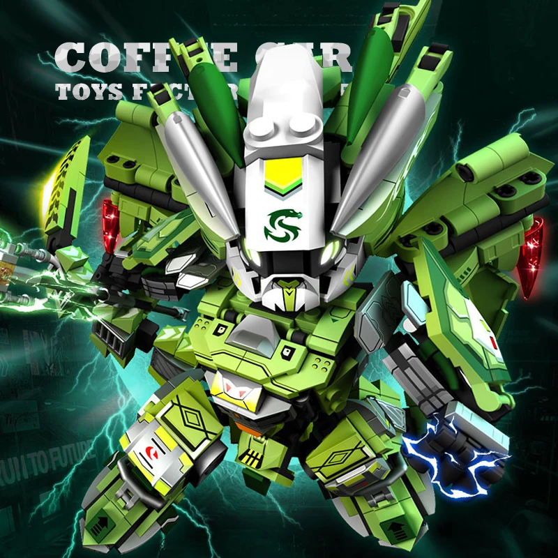 Kit di costruzione robot drago trasformabile 2 in 1 Mecha Serpente Guerriero MOC Mattoni Modello 3D Action Figure Blocchi Giocattoli Regalo per bambini adulti