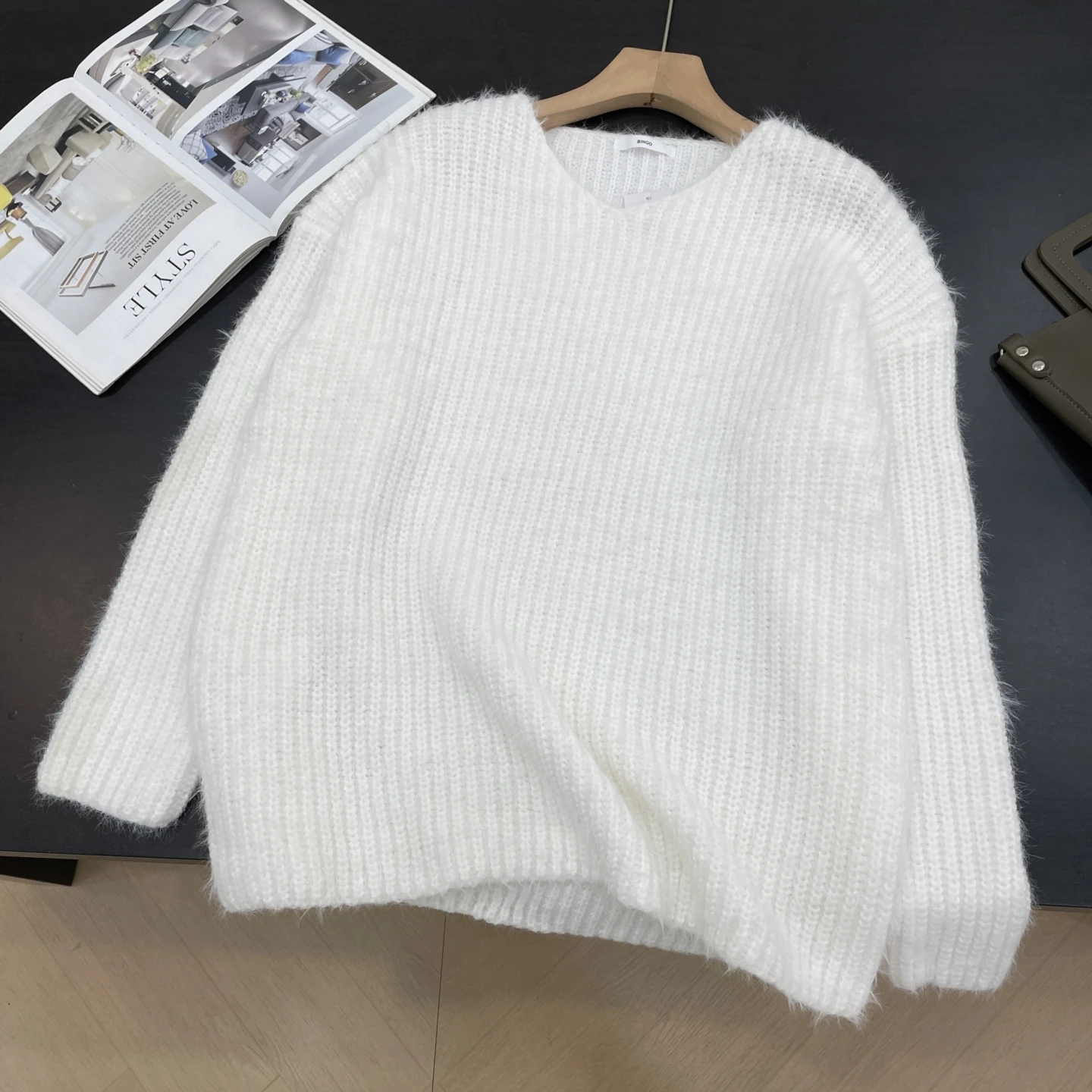 Suéter Hoado de Color Puro a la Moda, Estilo Informal, Novedad de Otoño, Suéter Versátil para el Trabajo, Estilo Dulce, Cor...