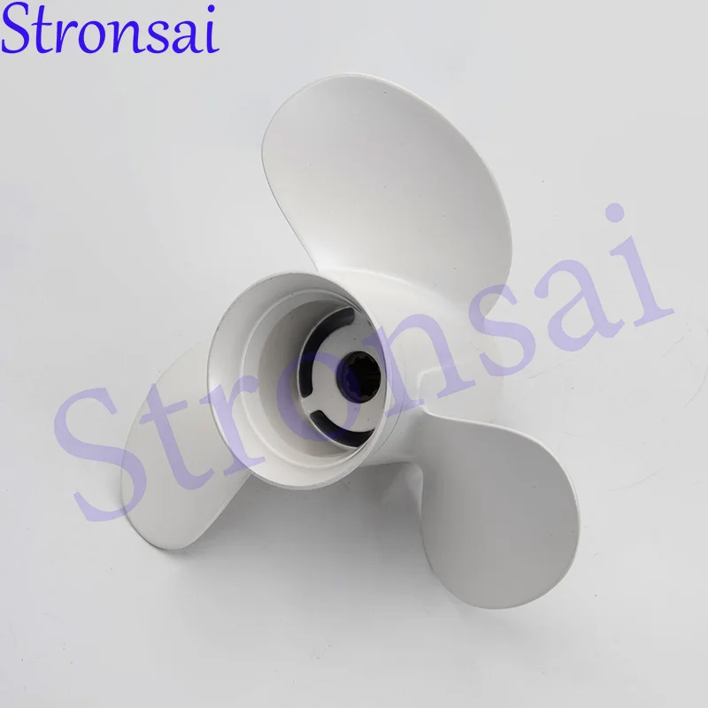 664-45949 Propeller 9 7/8x13 for Yamaha Outboard 20HP-30HP Aluminum Alloy Right-hand Rotation 3 Blades White  664-45949-02-EL