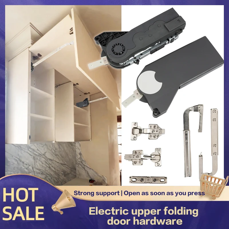 

Electric Double Door Folding Up Door Support Rod Cabinet Door Upturn Hydraulic Buffer Damping Door Hinge Hardware Accessories