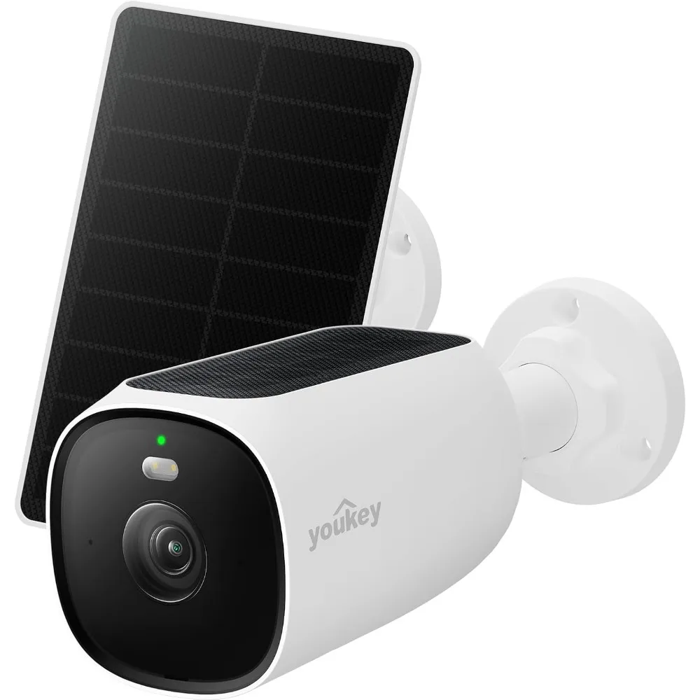 Wireless Outdoor Solar Security Camera, 24/7 Recording, 2.5K Resolution, AI Detection, 2.4GHz Wi-Fi 6, Easy Setup, IP67
