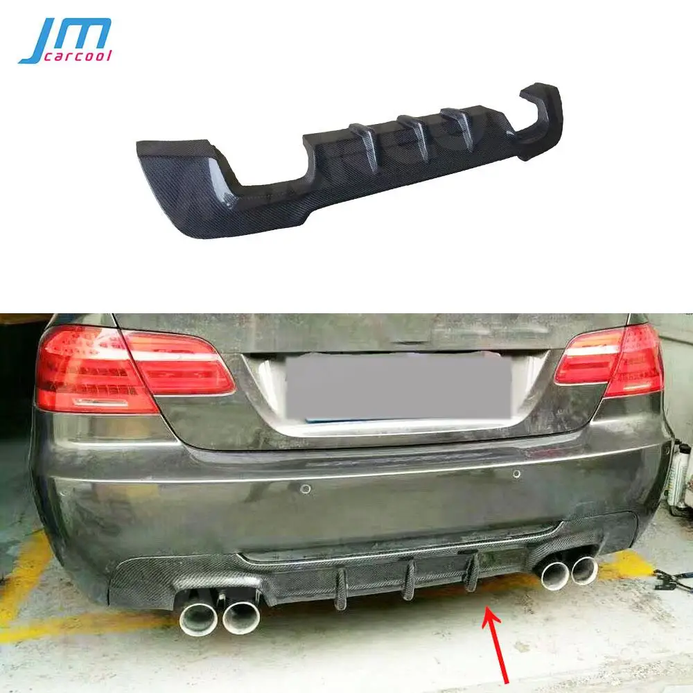 

for 3 Series Carbon Fiber Rear Bumper Lip Spoiler for BMW E92 E93 M sport Coupe Convertible 2007-2013 Fins Shark Style Diffuser